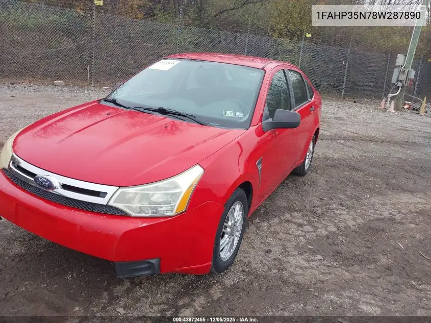 1FAHP35N78W287890 2008 Ford Focus Se/Ses