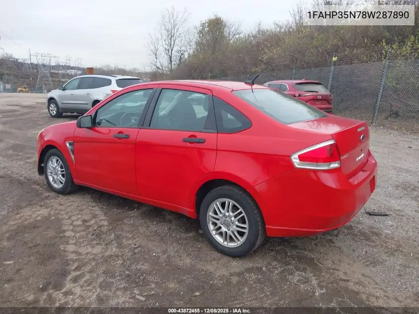 1FAHP35N78W287890 2008 Ford Focus Se/Ses