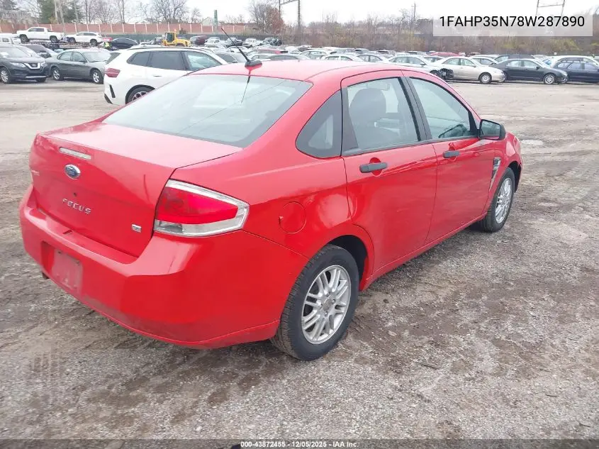1FAHP35N78W287890 2008 Ford Focus Se/Ses