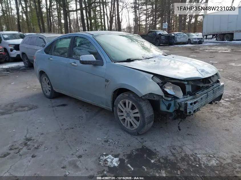 1FAHP35N48W231020 2008 Ford Focus Se/Ses