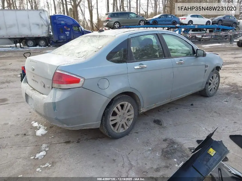 1FAHP35N48W231020 2008 Ford Focus Se/Ses