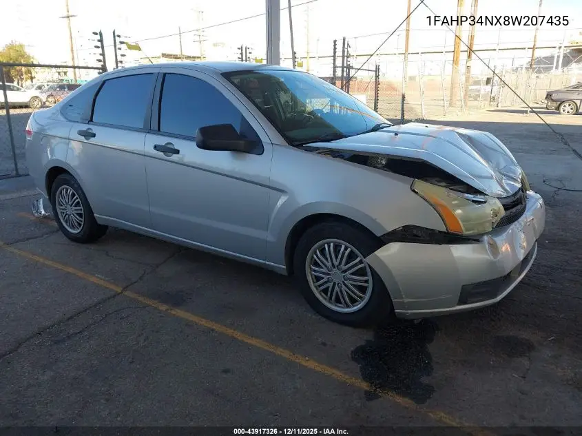 1FAHP34NX8W207435 2008 Ford Focus S