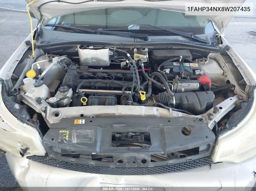 1FAHP34NX8W207435 2008 Ford Focus S
