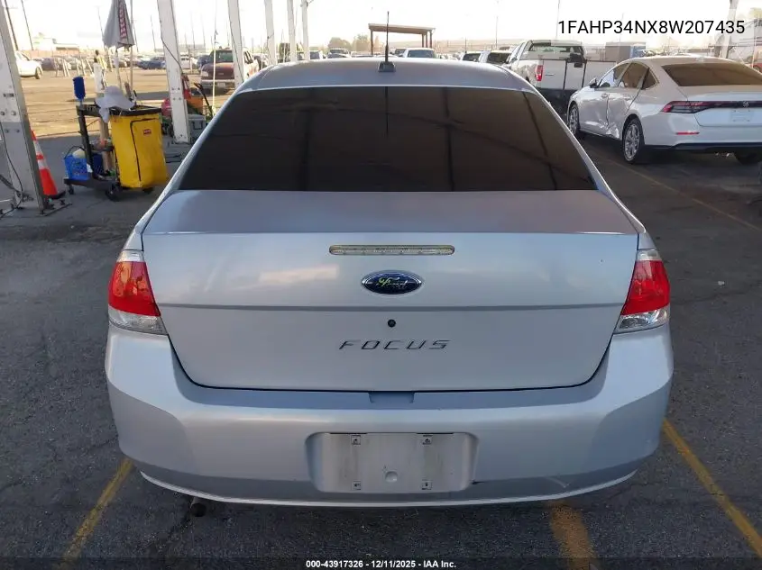 1FAHP34NX8W207435 2008 Ford Focus S