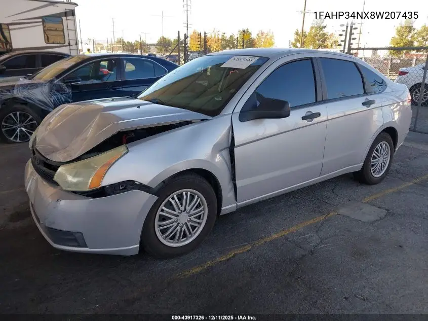1FAHP34NX8W207435 2008 Ford Focus S