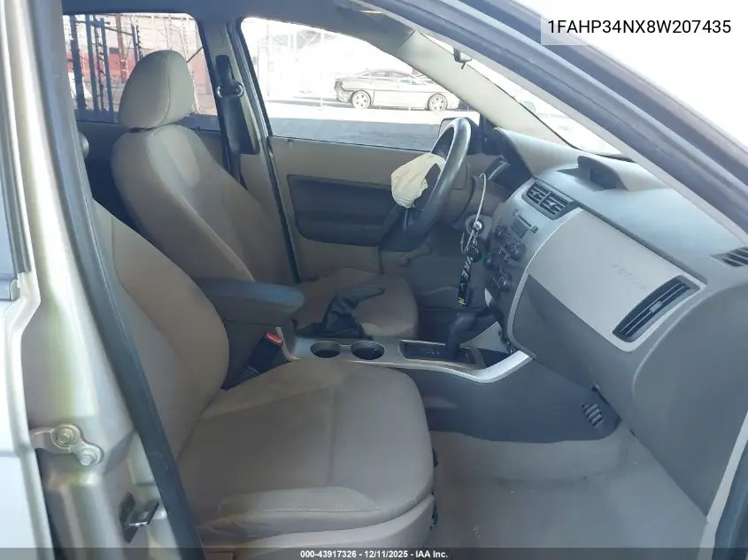 1FAHP34NX8W207435 2008 Ford Focus S