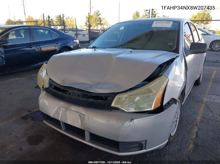 1FAHP34NX8W207435 2008 Ford Focus S