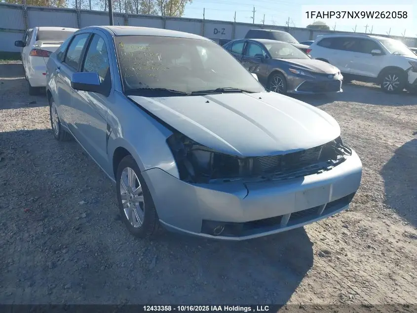 1FAHP37NX9W262058 2009 Ford Focus Sel