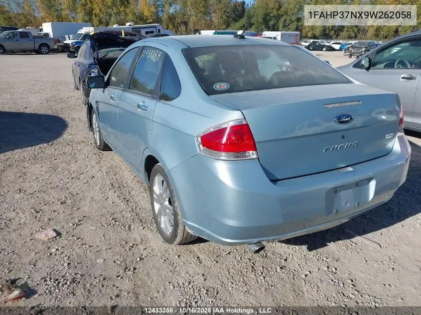 1FAHP37NX9W262058 2009 Ford Focus Sel