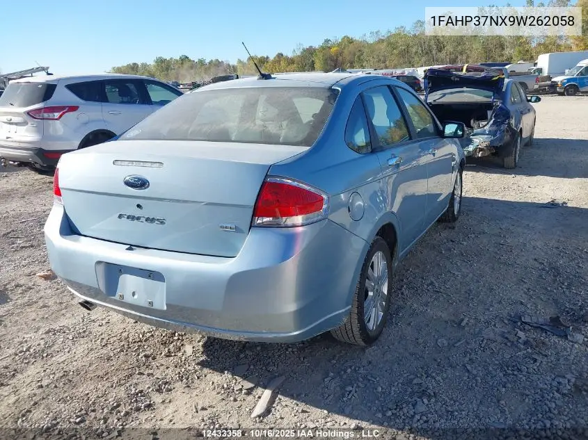 1FAHP37NX9W262058 2009 Ford Focus Sel