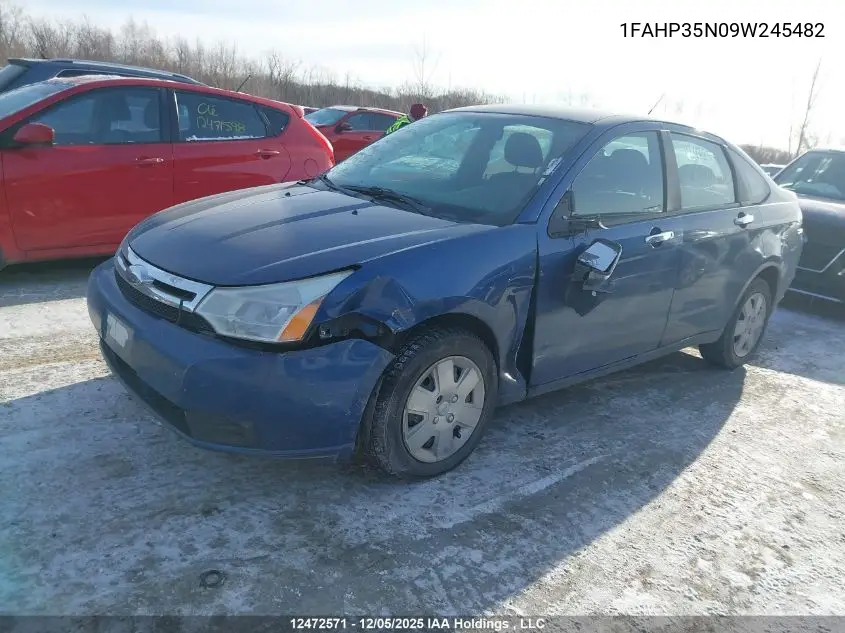 1FAHP35N09W245482 2009 Ford Focus Se
