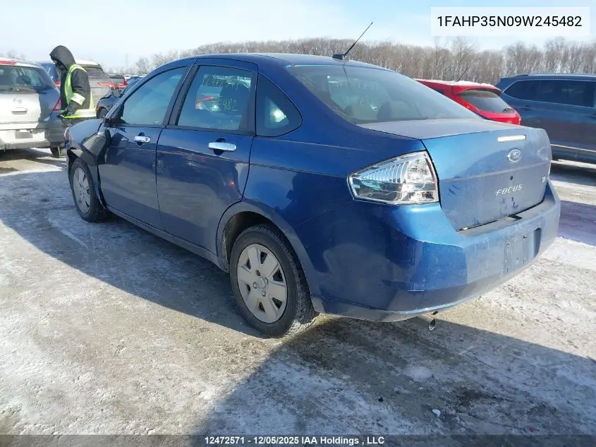 1FAHP35N09W245482 2009 Ford Focus Se