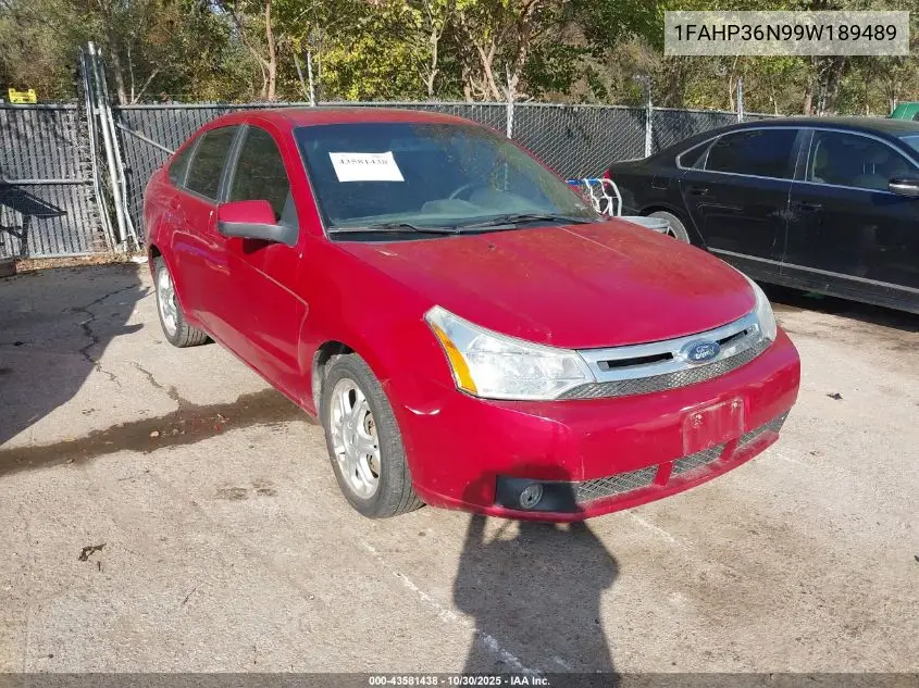 1FAHP36N99W189489 2009 Ford Focus Ses