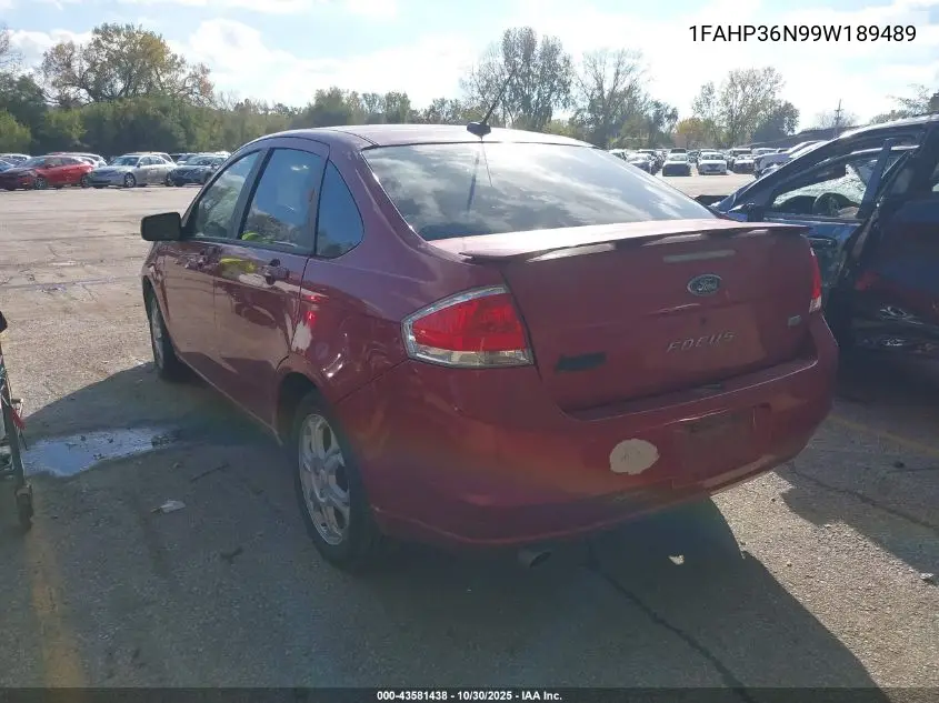 1FAHP36N99W189489 2009 Ford Focus Ses