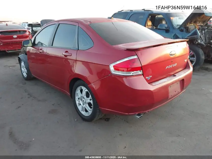 1FAHP36N59W164816 2009 Ford Focus Ses