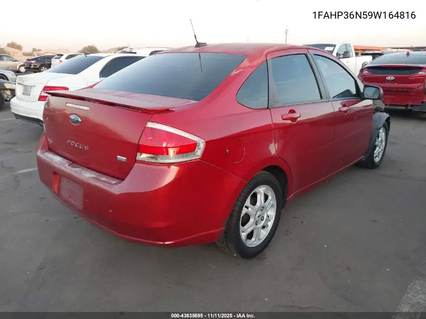 1FAHP36N59W164816 2009 Ford Focus Ses