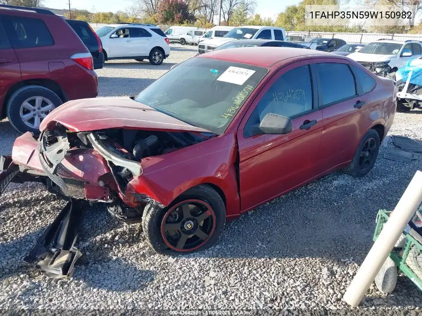 1FAHP35N59W150982 2009 Ford Focus Se