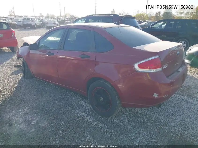 1FAHP35N59W150982 2009 Ford Focus Se
