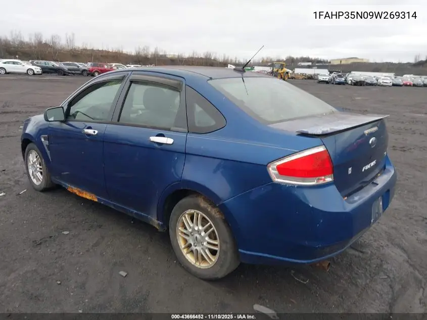 1FAHP35N09W269314 2009 Ford Focus Se