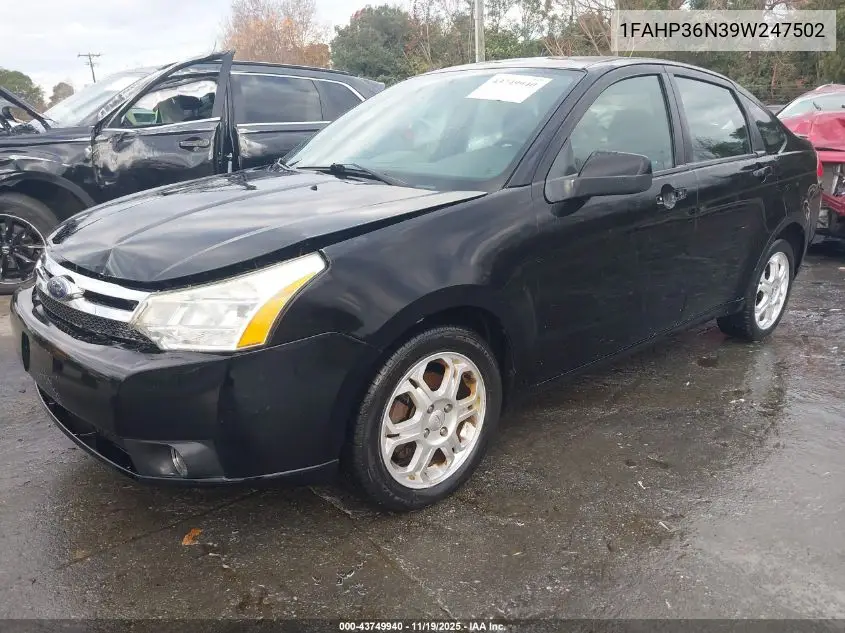 1FAHP36N39W247502 2009 Ford Focus Ses