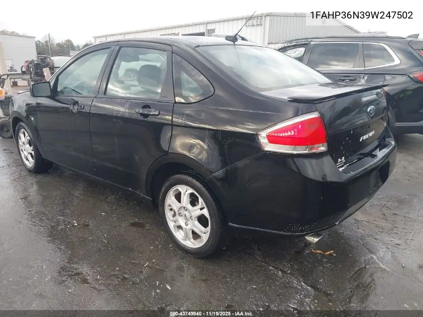 1FAHP36N39W247502 2009 Ford Focus Ses