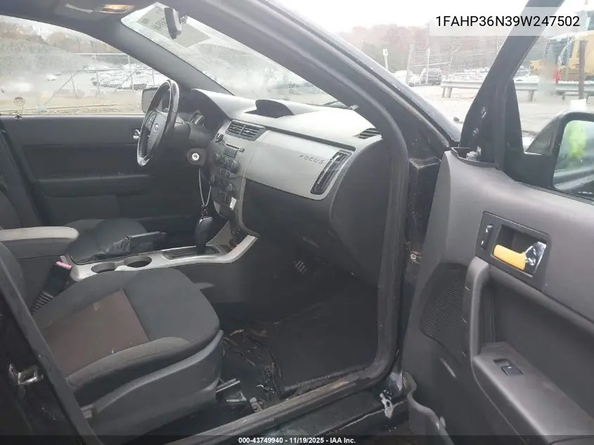 1FAHP36N39W247502 2009 Ford Focus Ses