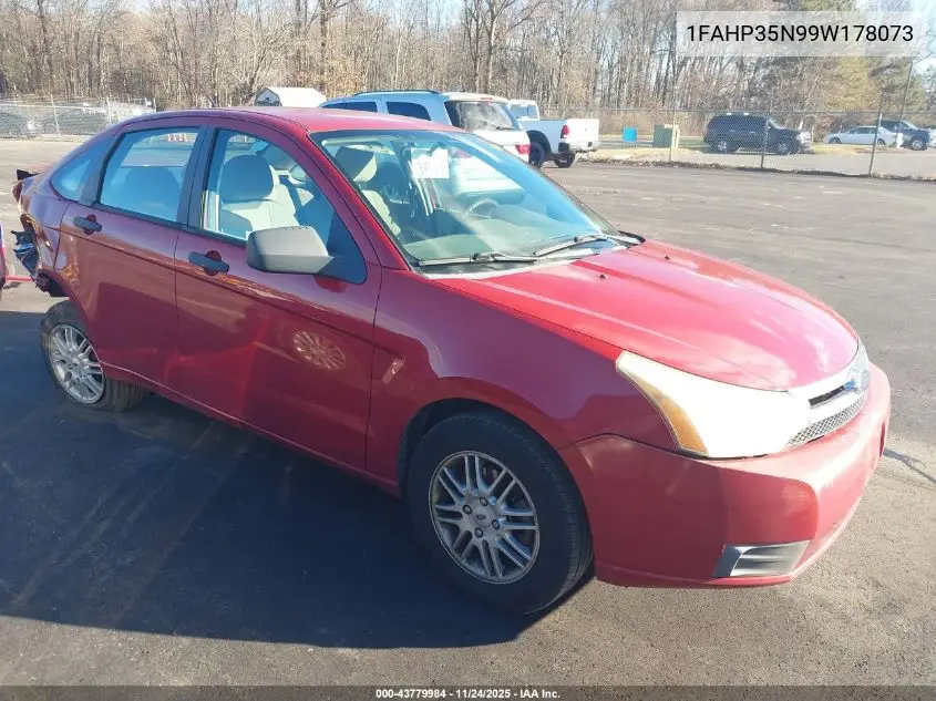 1FAHP35N99W178073 2009 Ford Focus Se