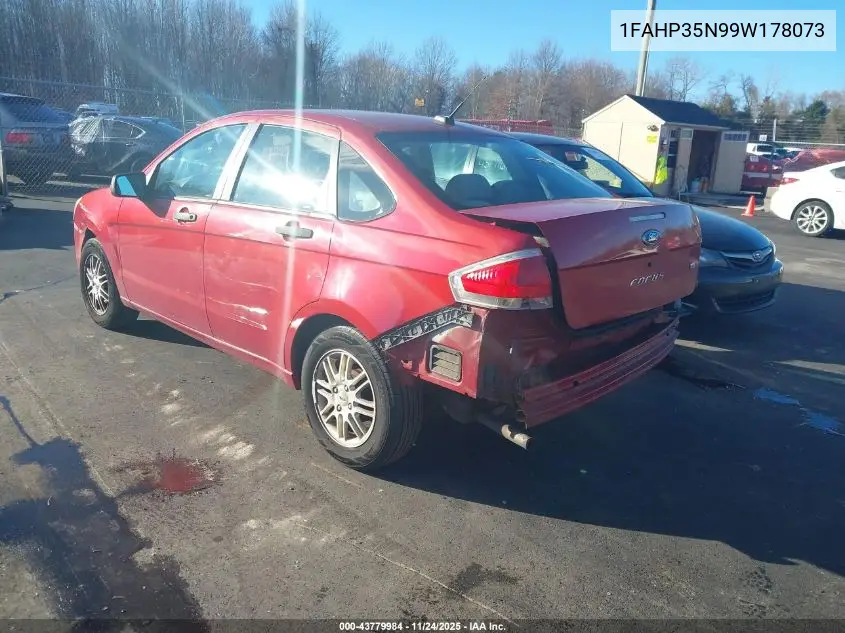 1FAHP35N99W178073 2009 Ford Focus Se