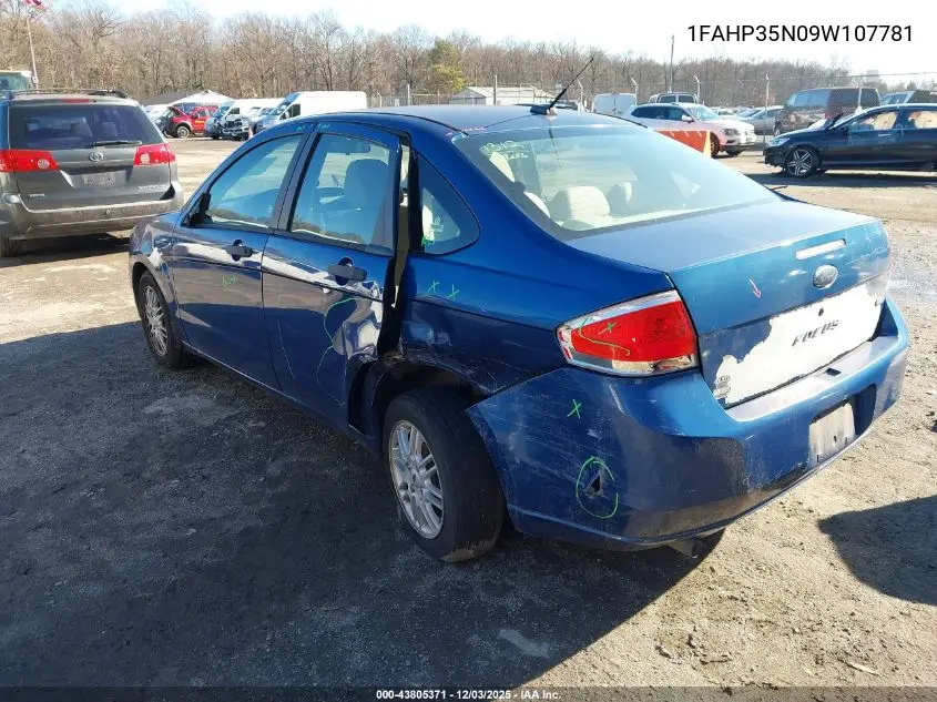 1FAHP35N09W107781 2009 Ford Focus Se