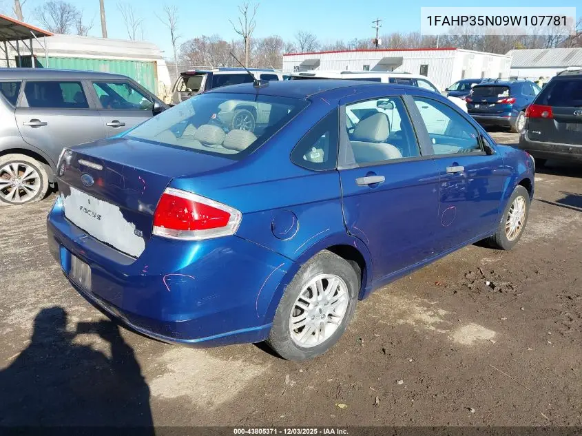 1FAHP35N09W107781 2009 Ford Focus Se