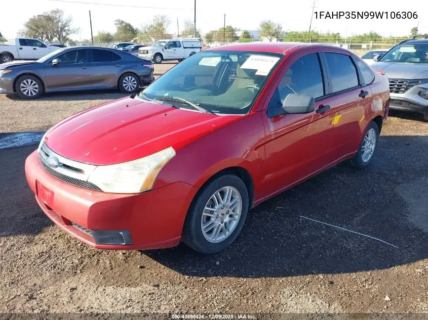 1FAHP35N99W106306 2009 Ford Focus Se