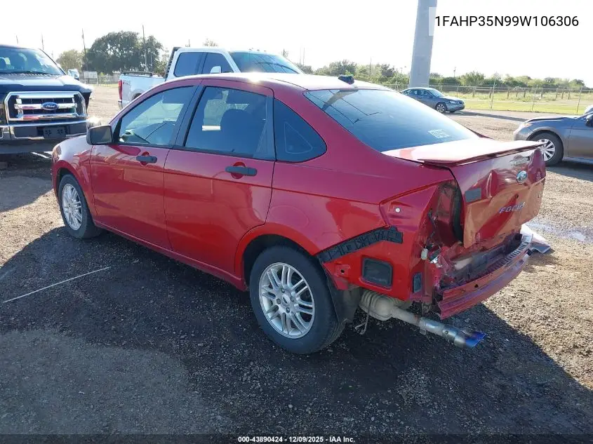 1FAHP35N99W106306 2009 Ford Focus Se