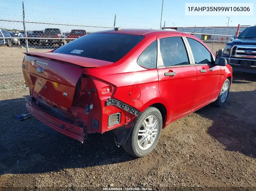 1FAHP35N99W106306 2009 Ford Focus Se