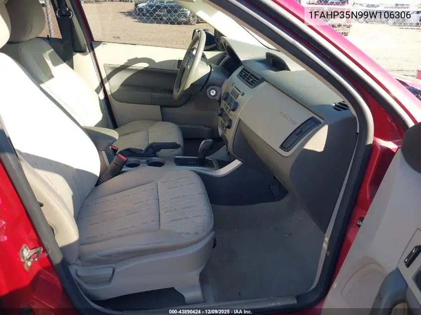 1FAHP35N99W106306 2009 Ford Focus Se