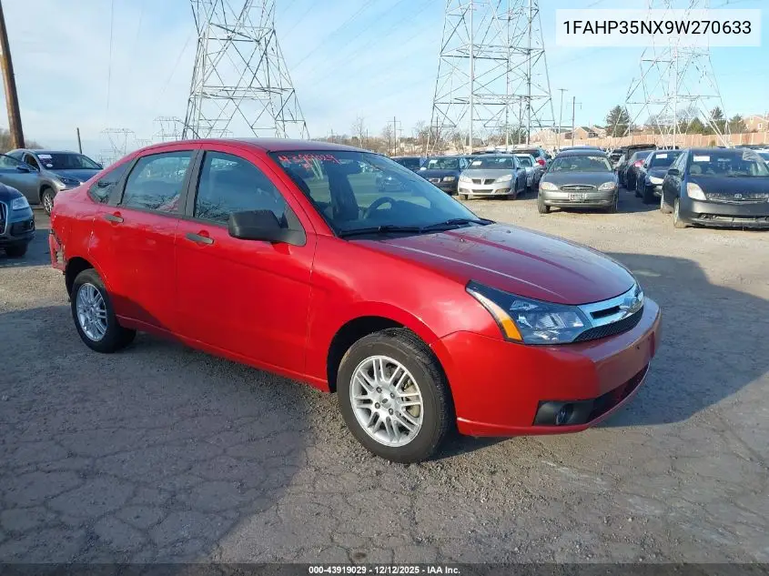 1FAHP35NX9W270633 2009 Ford Focus Se