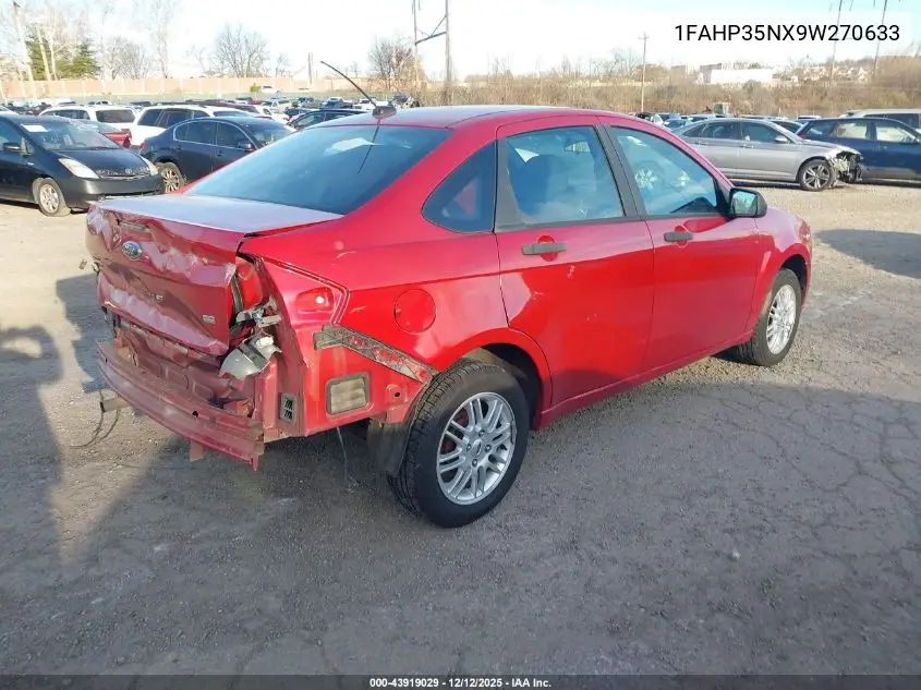 1FAHP35NX9W270633 2009 Ford Focus Se