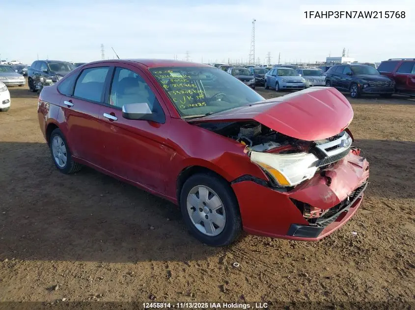 1FAHP3FN7AW215768 2010 Ford Focus Se