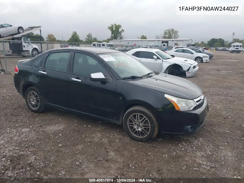 1FAHP3FN0AW244027 2010 Ford Focus Se