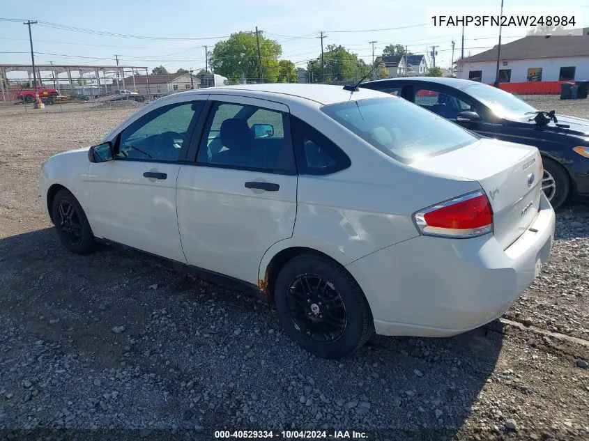 1FAHP3FN2AW248984 2010 Ford Focus Se