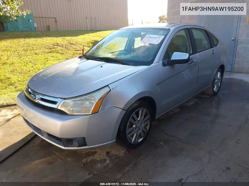 1FAHP3HN9AW195200 2010 Ford Focus Sel