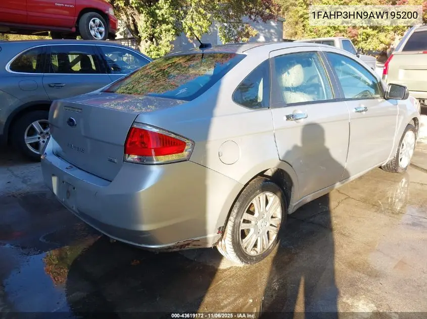 1FAHP3HN9AW195200 2010 Ford Focus Sel
