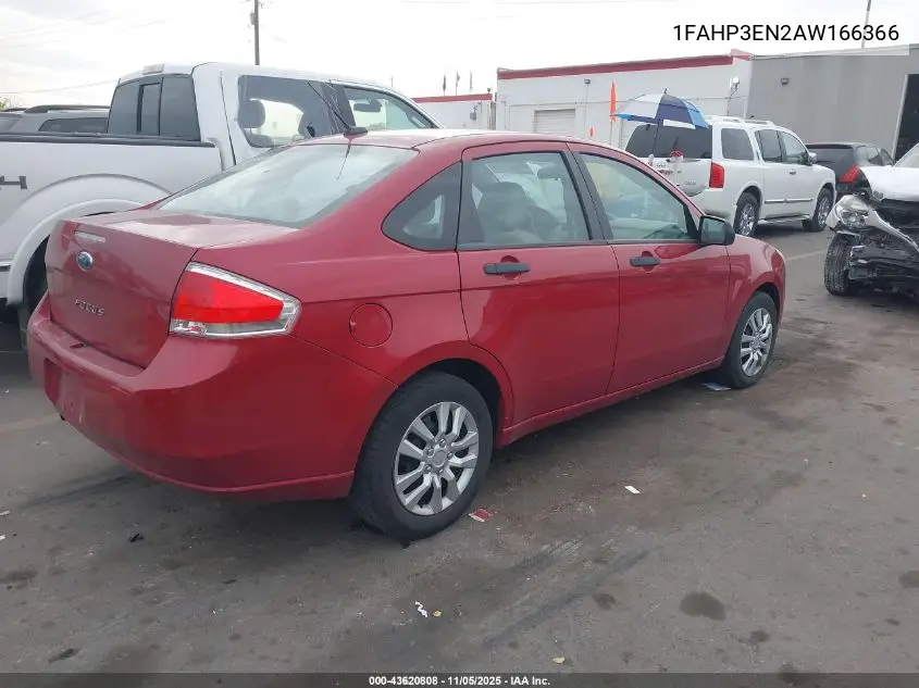1FAHP3EN2AW166366 2010 Ford Focus S