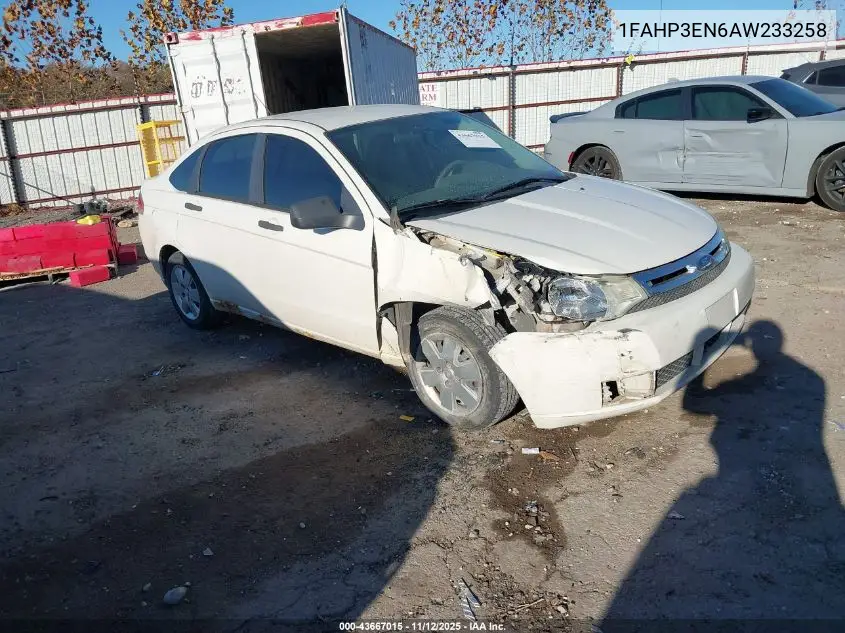 1FAHP3EN6AW233258 2010 Ford Focus S
