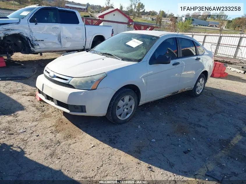 1FAHP3EN6AW233258 2010 Ford Focus S