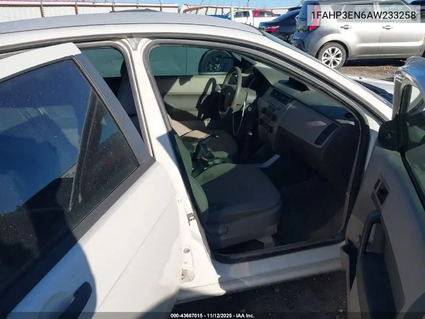 1FAHP3EN6AW233258 2010 Ford Focus S