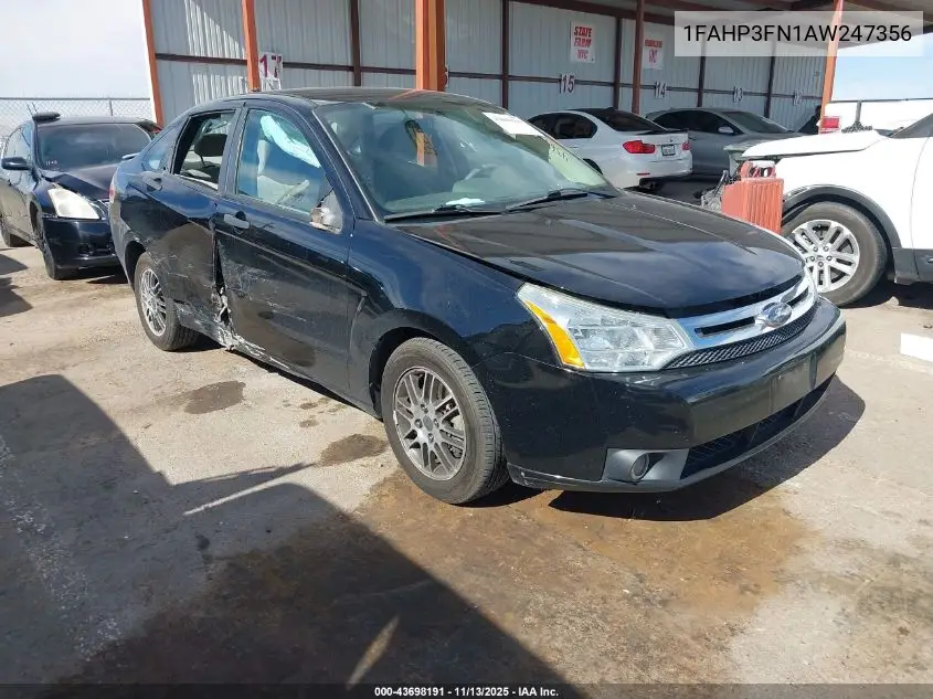 1FAHP3FN1AW247356 2010 Ford Focus Se