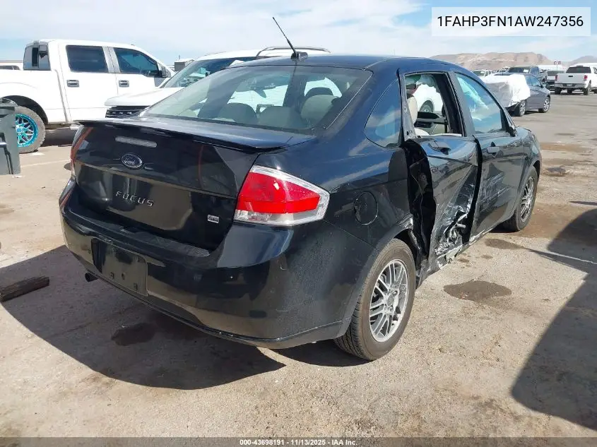 1FAHP3FN1AW247356 2010 Ford Focus Se