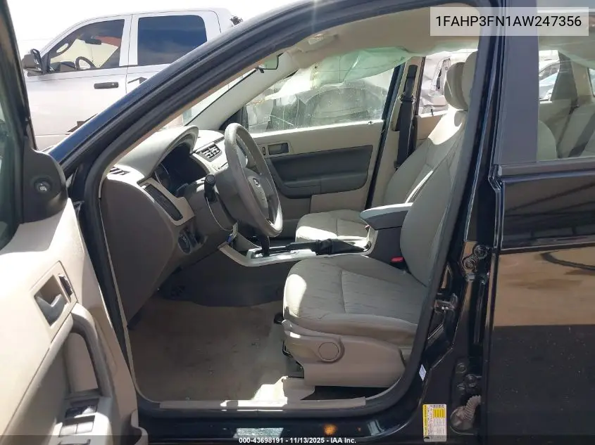 1FAHP3FN1AW247356 2010 Ford Focus Se