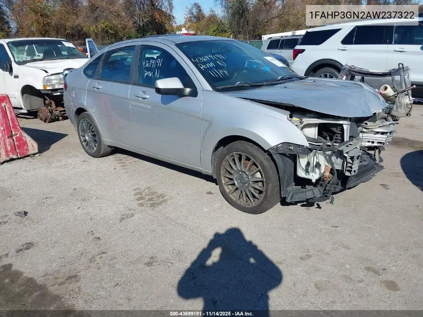 1FAHP3GN2AW237322 2010 Ford Focus Ses