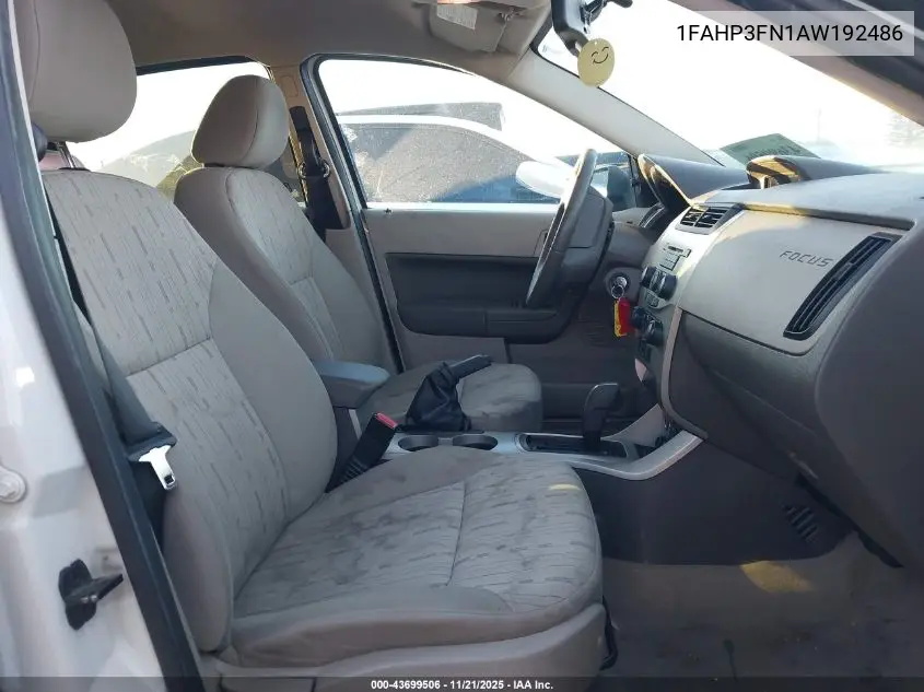 1FAHP3FN1AW192486 2010 Ford Focus Se